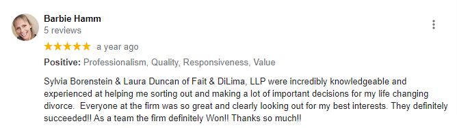 Barbie Hamm Divorce Review | Fait & DiLima Family Law